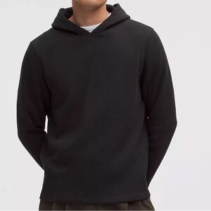 Lululemon Men’s Cotton-Blend Waffle Knit Hoodie Black Size Small